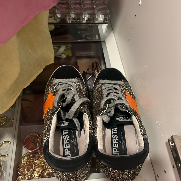 Black and orange golden goose sneakers - Picture 4 of 4